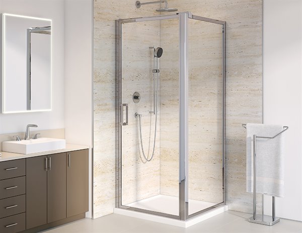 Porte de douche Fleurco Elera 36x36 chrome