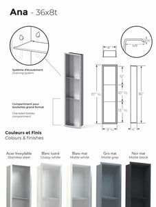 Niche Zvelt Ana 8x36 avec tablettes